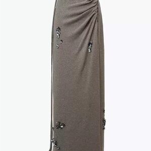 Commense wool pleated ruched sequins sweater skirt S